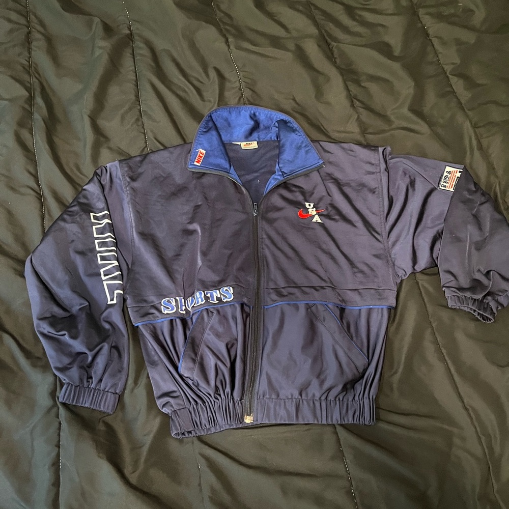 Nike USA Basketball Training Jacket Blue Youth XL 18-20 Vintage